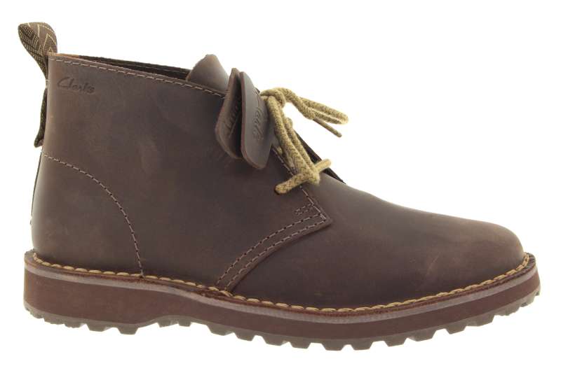 CLARKS Pánský kožený hnědý kotník