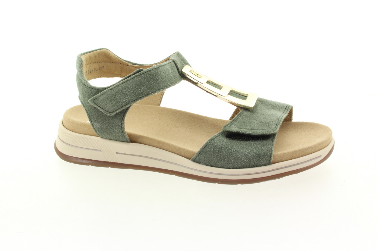 ARA Dámské kožené zelené sandály